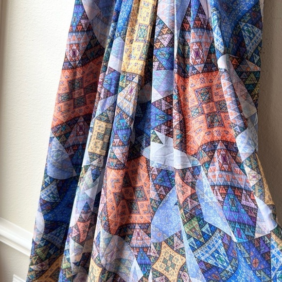 Anthropologie Ranna Gill Condesa Maxi Size M Geometric Studded Embroidered - Picture 10 of 16